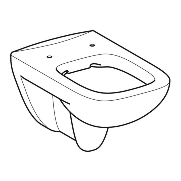 Geberit Wand-WC, Tiefspüler Renova Plan 6/5 l, rimfree, weiß KeraTect