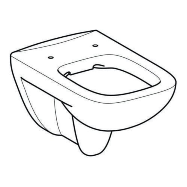 Geberit Wand-WC, Tiefspüler Renova Plan 6/5 l, rimfree, weiß KeraTect