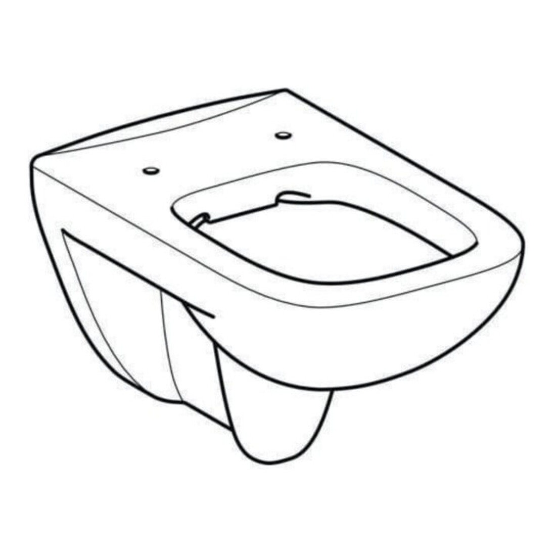 Geberit Wand-WC, Tiefspüler Renova Plan 6/5 l, rimfree, weiß KeraTect