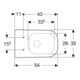 Geberit Wand-WC, Tiefspüler Renova Plan 6/5 l, teilg. F., rimfr., KeraTect/we