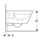 Geberit Wand-WC, Tiefspüler Renova Plan 6/5 l, teilgeschl. Form, rimfree, weiß