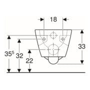 Geberit Wand-WC, Tiefspüler Renova Plan 6/5 l, teilgeschl. Form, rimfree, weiß-5