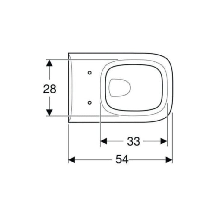 Geberit Wand-WC, Tiefspüler Renova Plan 6/5 l, weiß