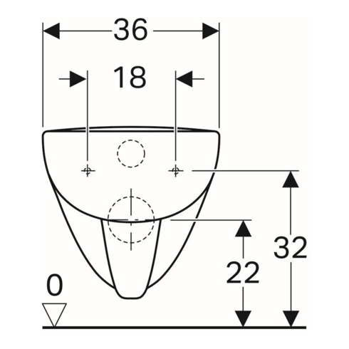Geberit Wand-WC, Tiefspüler Renova Plan 6/5 l, weiß