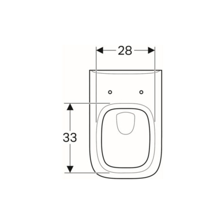 Geberit Wand-WC, Tiefspüler Renova Plan 6/5 l, weiß