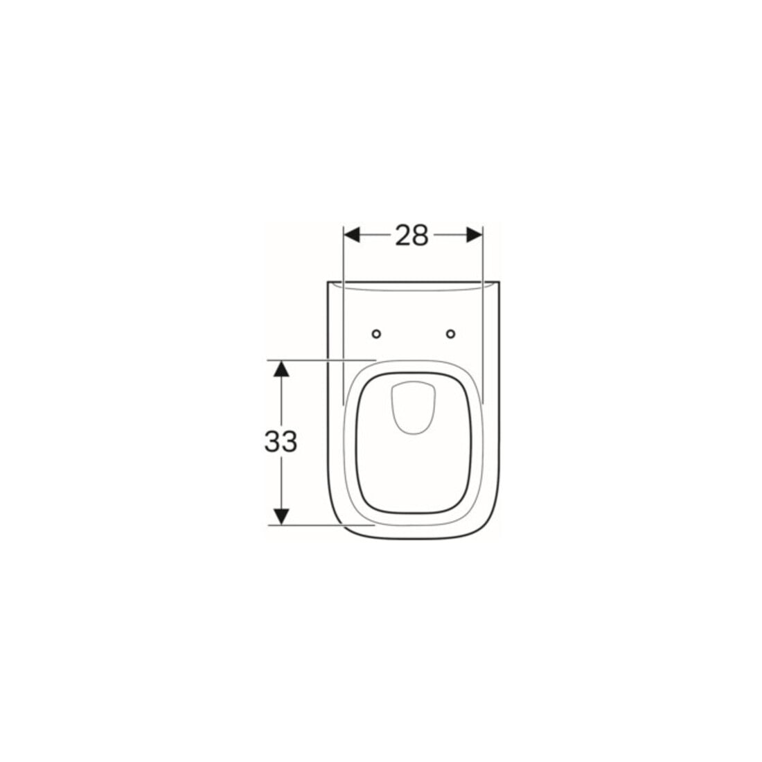 Geberit Wand-WC, Tiefspüler Renova Plan 6/5 l, weiß
