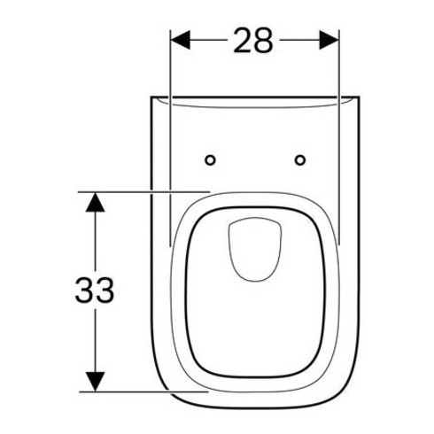 Geberit Wand-WC, Tiefspüler Renova Plan 6/5 l, weiß KeraTect