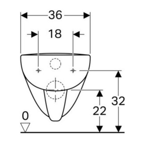 Geberit Wand-WC, Tiefspüler Renova Plan 6/5 l, weiß KeraTect