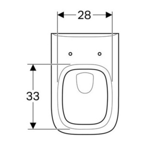 Geberit Wand-WC, Tiefspüler Renova Plan 6/5 l, weiß KeraTect