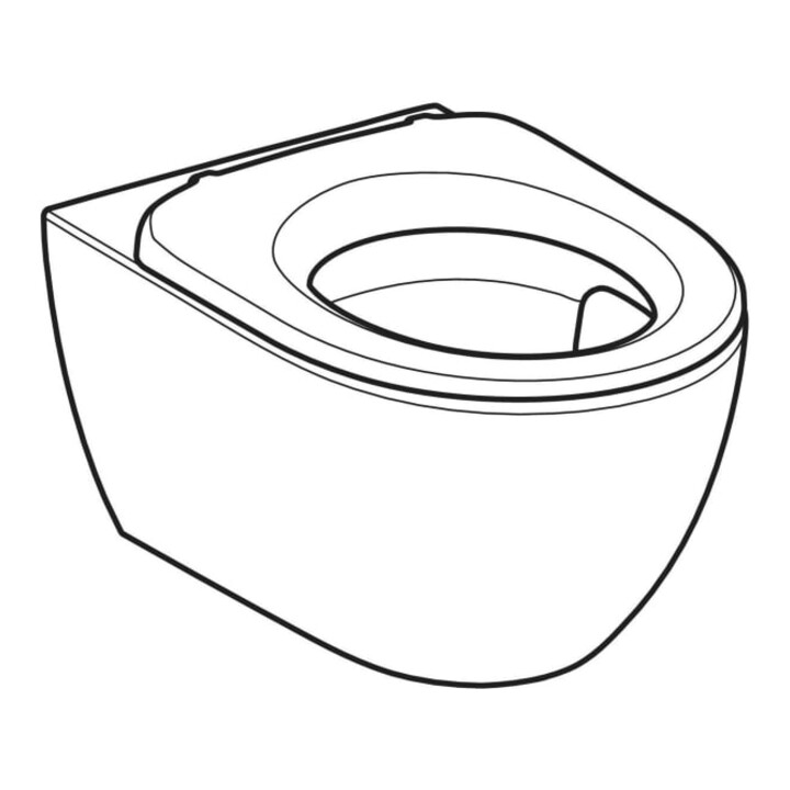 Geberit Wand-WC, Tiefspüler-Set Acanto 36x38,5x53,5cm, 4,5 l, ges, m Ring, we.