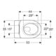 Geberit Wand-WC, Tiefspüler-Set Acanto 36x38,5x53,5cm, 4,5 l, ges, m Ring, we.