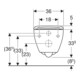 Geberit Wand-WC, Tiefspüler-Set Acanto 36x38,5x53,5cm, 4,5 l, ges, m Ring, we.