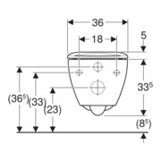 Geberit Wand-WC, Tiefspüler-Set Acanto 36x38,5x53,5cm, 4,5 l, ges, m Ring, we.-5