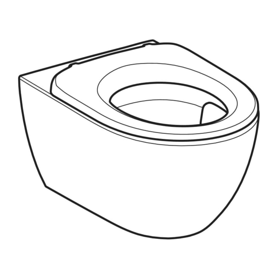 Geberit Wand-WC, Tiefspüler-Set Acanto 36x38,5x53,5cm, 4,5 l, ges, m Ring, we.
