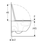 Geberit Wand-WC, Tiefspüler-Set Acanto 36x38,5x53,5cm, 4,5 l, ges, we. K-Tect-4