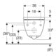 Geberit Wand-WC, Tiefspüler-Set Acanto 36x38,5x53,5cm, 4,5 l, ges, we. K-Tect