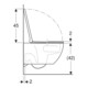 Geberit Wand-WC, Tiefspüler-Set Acanto 36x38,5x53,5cm, 4,5 l, geschlossen, weiß-4