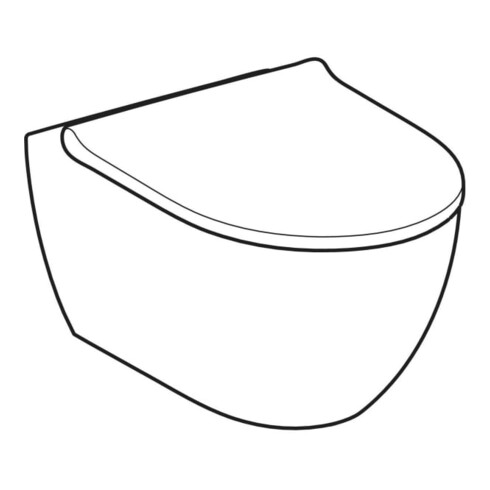 Geberit Wand-WC, Tiefspüler-Set Acanto 36x38,5x53,5cm, 4,5 l, geschlossen, weiß