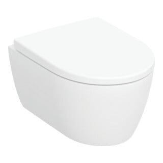 Geberit Wand-WC, Tiefspüler Set iCon 36x49cm, vrk A, ge F., rimf, m Sitz, we.