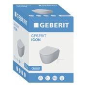Geberit Wand-WC, Tiefspüler Set iCon 36x49cm, vrk A, ge F., rimf, m Sitz, we.-2