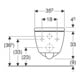 Geberit Wand-WC, Tiefspüler Set iCon 36x53cm, ge F., rimfr., m Sitz, we. ma