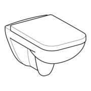 Geberit Wand-WC, Tiefspüler-Set Renova Plan 6/5 l, mit WC-Sitz, weiß-4