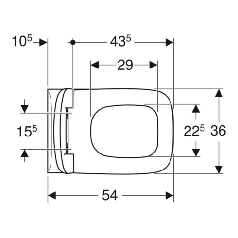 Geberit Wand-WC, Tiefspüler-Set Renova Plan 6/5 l, mit WC-Sitz, weiß