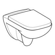 Geberit Wand-WC, Tiefspüler-Set Renova Plan 6/5 l, rimfree, mit WC-Sitz, weiß-2