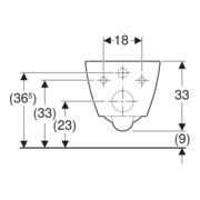 Geberit Wand-WC, Tiefspüler Smyle Square 4,5 l, verk. Ausl., geschl., rimfr., we.-5