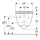 Geberit Wand-WC, Tiefspüler Smyle Square geschl., rimf, m Sitz, überl. Deck, we.-5