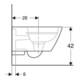 Geberit Wand-WC-Tiefspüler Smyle Square KeraTect/we, 4,5 l, geschl. F., rimfree-2
