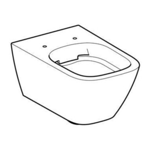 Geberit Wand-WC-Tiefspüler Smyle Square KeraTect/we, 4,5 l, geschl. F., rimfree