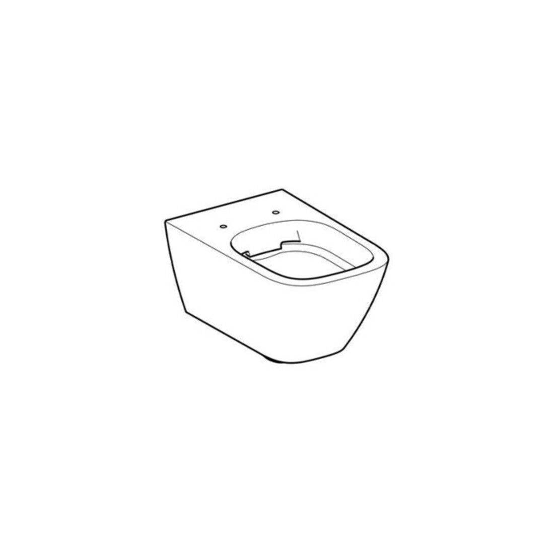 Geberit Wand-WC-Tiefspüler Smyle Square KeraTect/we, 4,5 l, geschl. F., rimfree