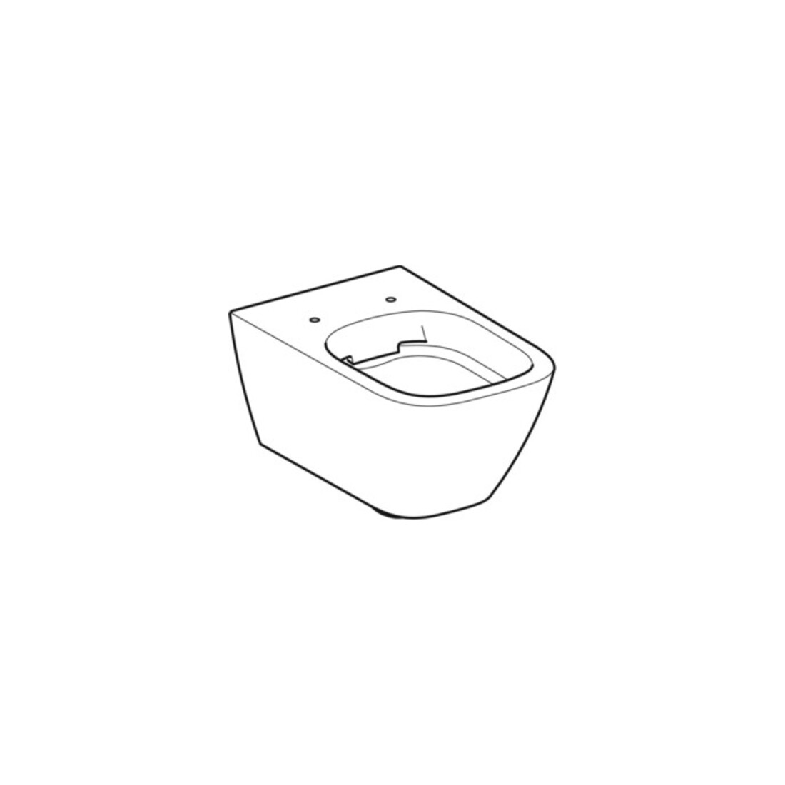 Geberit Wand-WC-Tiefspüler Smyle Square KeraTect/we, 4,5 l, geschl. F., rimfree