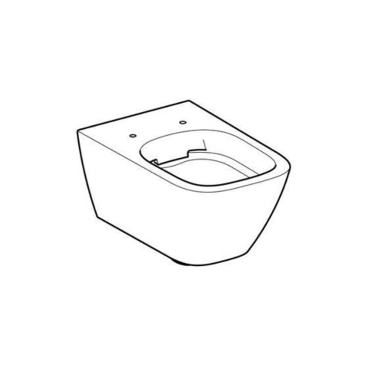 Geberit Wand-WC-Tiefspüler Smyle Square KeraTect/we, 4,5 l, geschl. F., rimfree