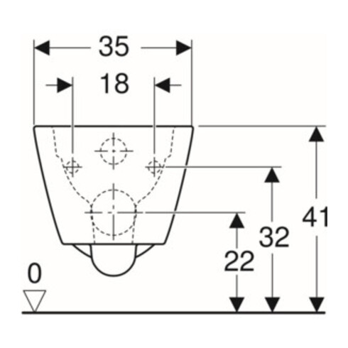 Geberit Wand-WC-Tiefspüler Smyle Square KeraTect/we, 4,5 l, geschl. F., rimfree