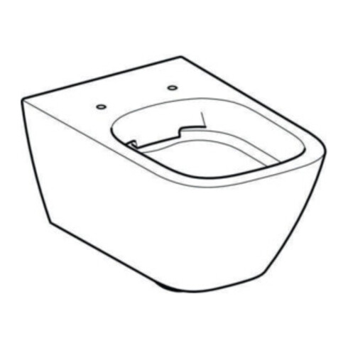 Geberit Wand-WC-Tiefspüler Smyle Square KeraTect/we, 4,5 l, geschl. F., rimfree
