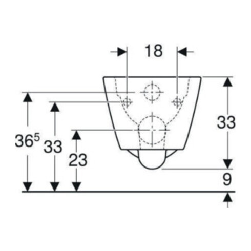 Geberit Wand-WC-Tiefspüler Smyle Square KeraTect/we, 4,5 l, geschl. F., rimfree