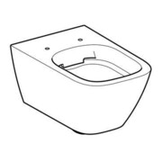 Geberit Wand-WC-Tiefspüler Smyle Square weiß, 4,5 l, geschlossene Form, rimfree-2