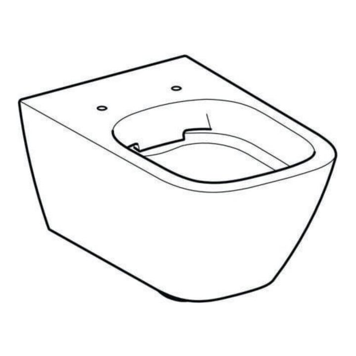 Geberit Wand-WC-Tiefspüler Smyle Square weiß, 4,5 l, geschlossene Form, rimfree