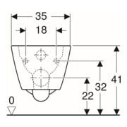 Geberit Wand-WC-Tiefspüler Smyle Square weiß, 4,5 l, geschlossene Form, rimfree-5