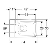 Geberit Wand-WC, Tiefspüler Xeno2 KeraTect/we, 4,5 l, geschl. F., rimfree-4