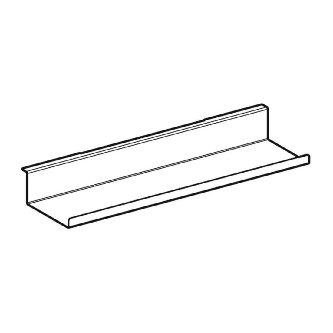 Geberit Wandablage 45x5,5x13cm, sa grau/pulverbesch. matt