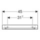 Geberit Wandablage 45x5,5x13cm, sa grau/pulverbesch. matt