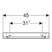 Geberit Wandablage 45x5,5x13cm, sa grau/pulverbesch. matt-5