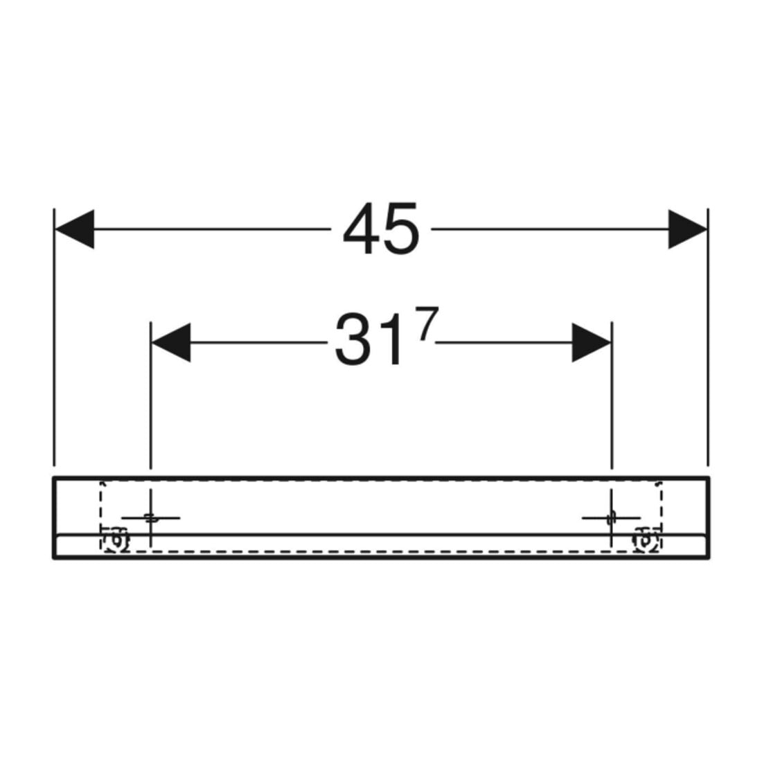 Geberit Wandablage 45x5,5x13cm, weiß/pulverbeschichtet, ma
