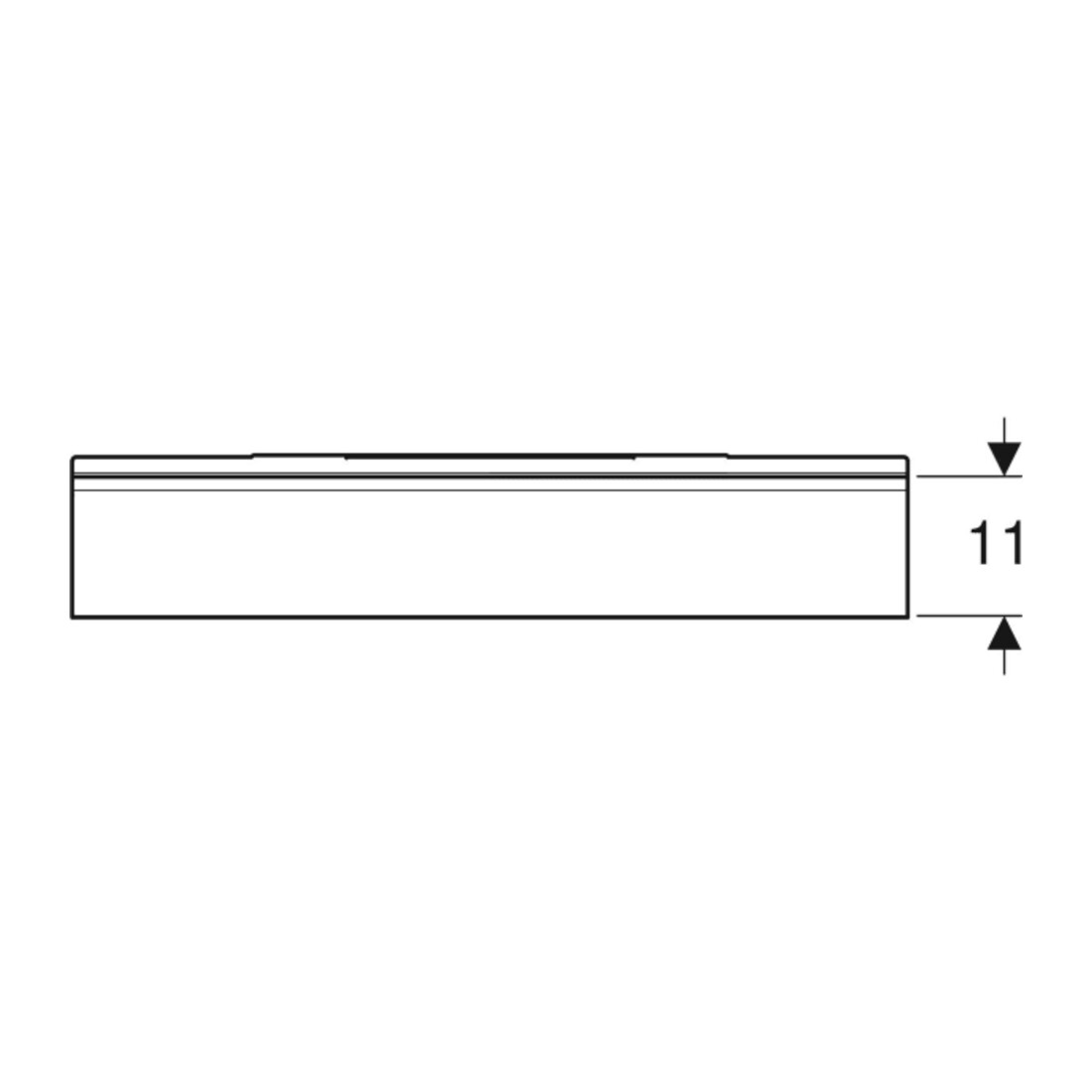 Geberit Wandablage 67,5x5,5x13cm, sa grau/pulverbesch. matt