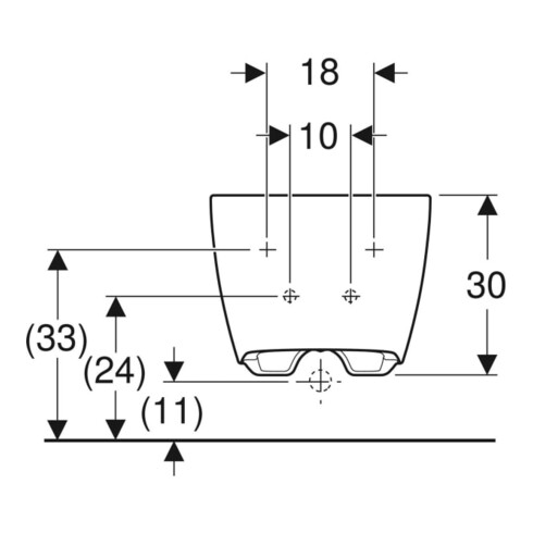 Geberit Wandbidet One geschlossene Form, weiß / KeraTect