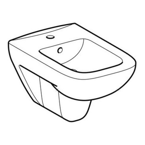 Geberit Wandbidet RENOVA PLAN mit Überlauf weiß