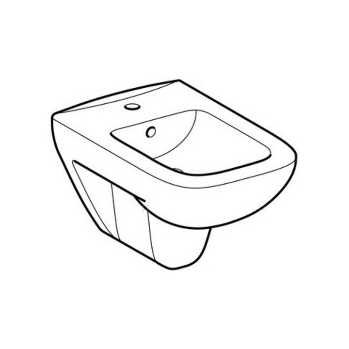 Geberit Wandbidet RENOVA PLAN mit Überlauf weiß